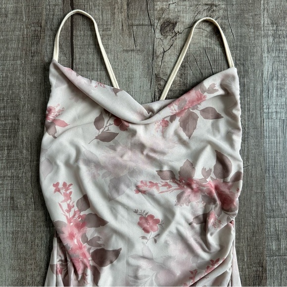 Shein Floral Print Criss Cross Back Dress - Picture 6 of 13